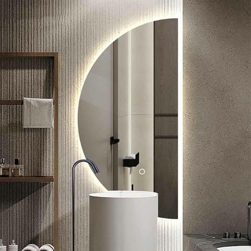 Miroir rétro-éclairé sans cadre à 3 couleurs ajustables pour mur - 2