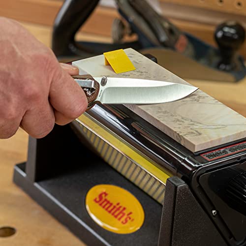 Smith’s 50008 8” Diamond Tri-Hone Bench Stone - Fine, Medium, & Coarse Stones - 3-Way Honing & Sharpening System - Nonslip Rubber Feet - Restore Tools, Hunting, Kitchen, Fishing & Pocket Knives #TOP4