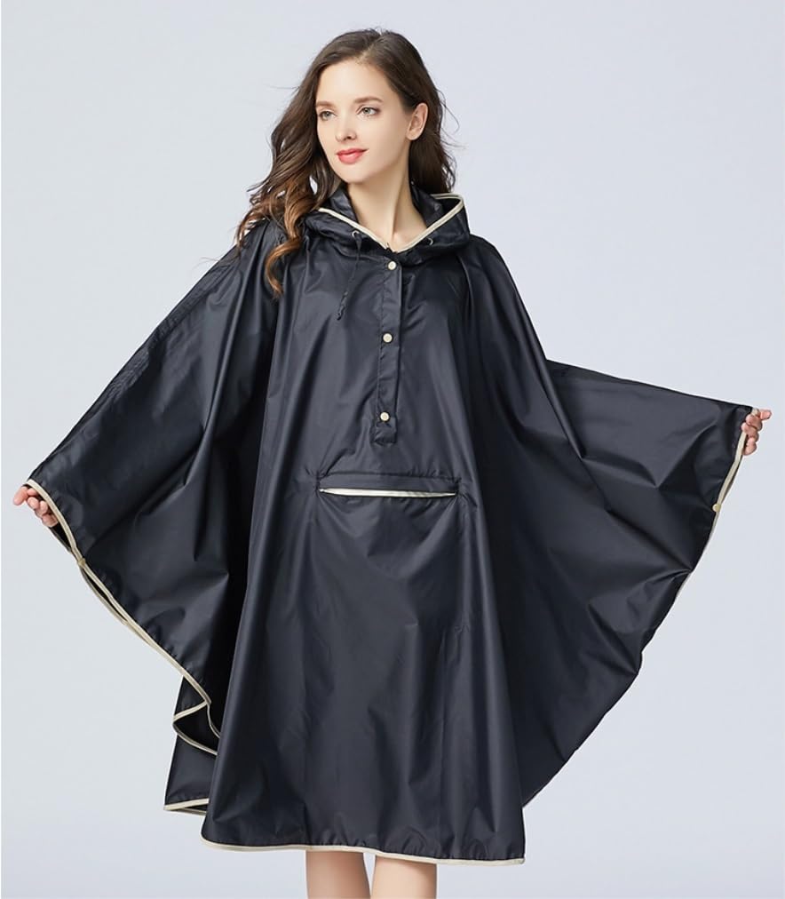 Poncho Pioggia Poncho Impermeabile Mantello Da Donna Adulto Impermeabile Da Trekking Copertura Antipioggia Impermeabile Lungo Da DonnaTuta Da Acqua Leggera Cappotto di Pioggia Poncho Antipioggia ( Col