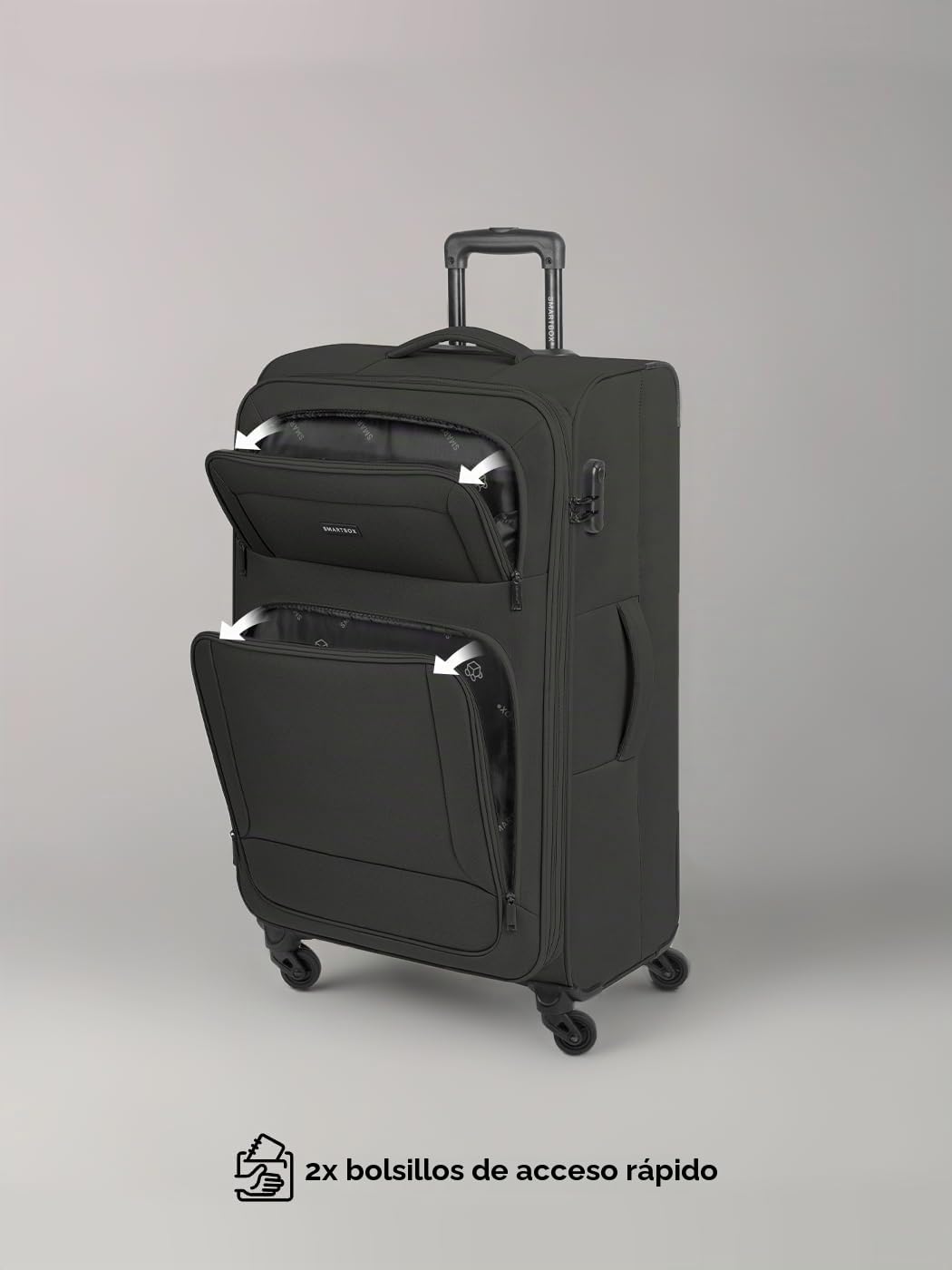 SMARTBOX Artículo básico Edición 04, Negro , Kofferset (3-teilig) erweiterbar
