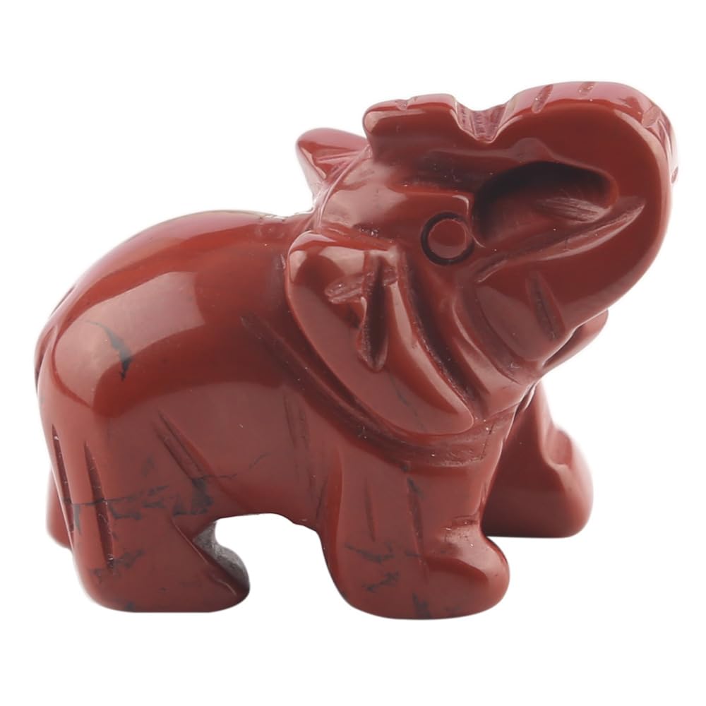 HUFFA Elephant Jade Ornaments - Semi-Precious Dongling Jade Crystal Carvings for Home Decoration