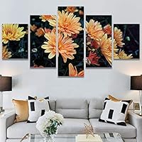 SIGNWIN 5 Panel Canvas Wall Art Modern Art for Home Decorations Ready to Hang - 60