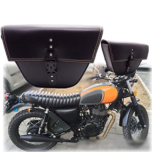 Bolsa lateral para moto de cuero sintético con hebilla rápida miniatura 3