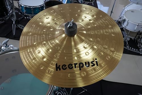 Keerpusi HJC001 Cymbal Pack Alloy Cymbals Drum Cymbal Set 14 Inch/16 Inch/18 Inch/20 Inch Plus Free Cymbal Bag 5 Pieces Cymbals thumb #3