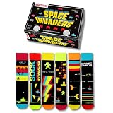 Space Invaders Oddsocks skarpety w rozmiarze 39-46 w zestawie 6 szt. - pończochy, czarny, 39-46 EU