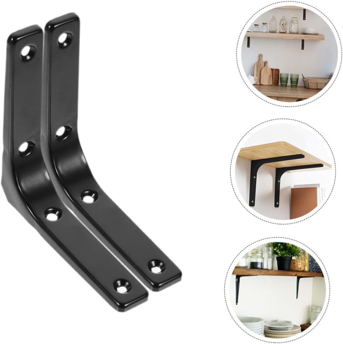 2pcs Heavy Duty Angle Brackets for Shelves Sturdy Wire Shelf Support Bracket for Cabinets Wardrobes and Furniture Reinforcement