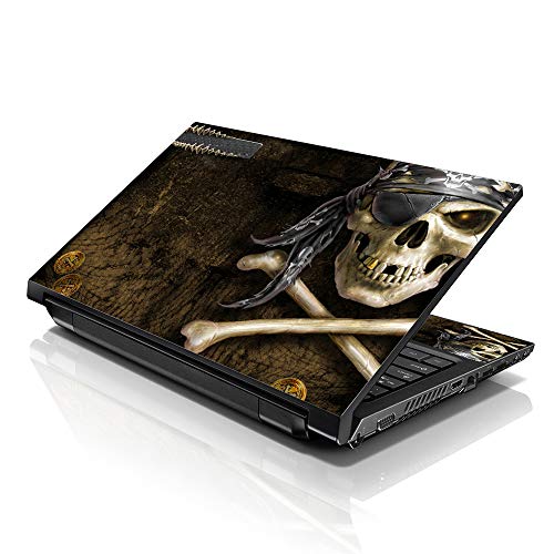 Image of LSS Laptop 15 15.6 Skin Cover with Colorful Pirate Skull Pattern for HP Dell Lenovo Apple Asus Acer Compaq - Fits 13.3 inch 14 inch 15.6 inch 16 inch (2 Wrist Pads Free)