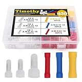 Nylon Transparent Protective Closed End Wire Crimp Connector Cap and Butt Connector Fully Insulated...