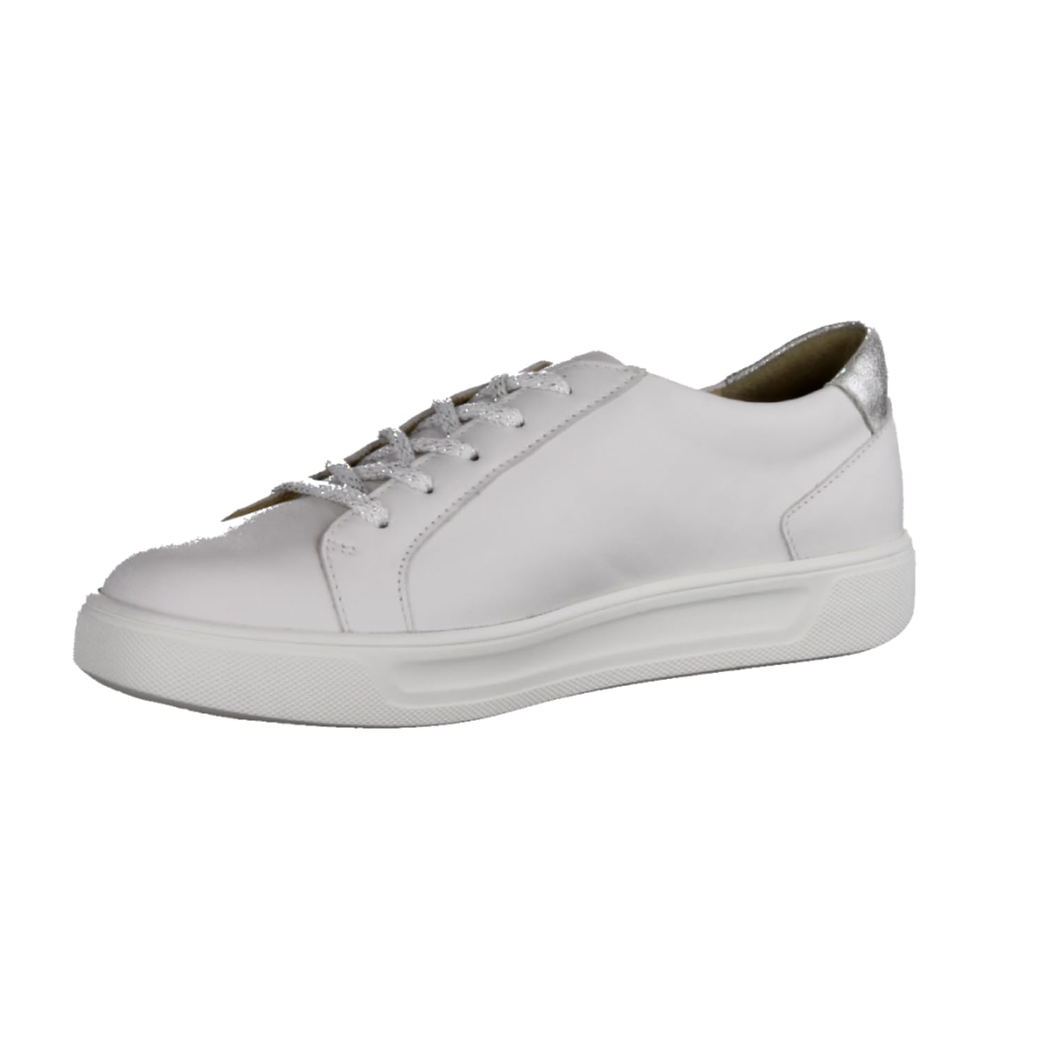 Finn Comfort Halbschuh Malita 2793-903094, Glattleder, Weiß mit silbernen Details, Fußbettung zum Wechseln Weiß