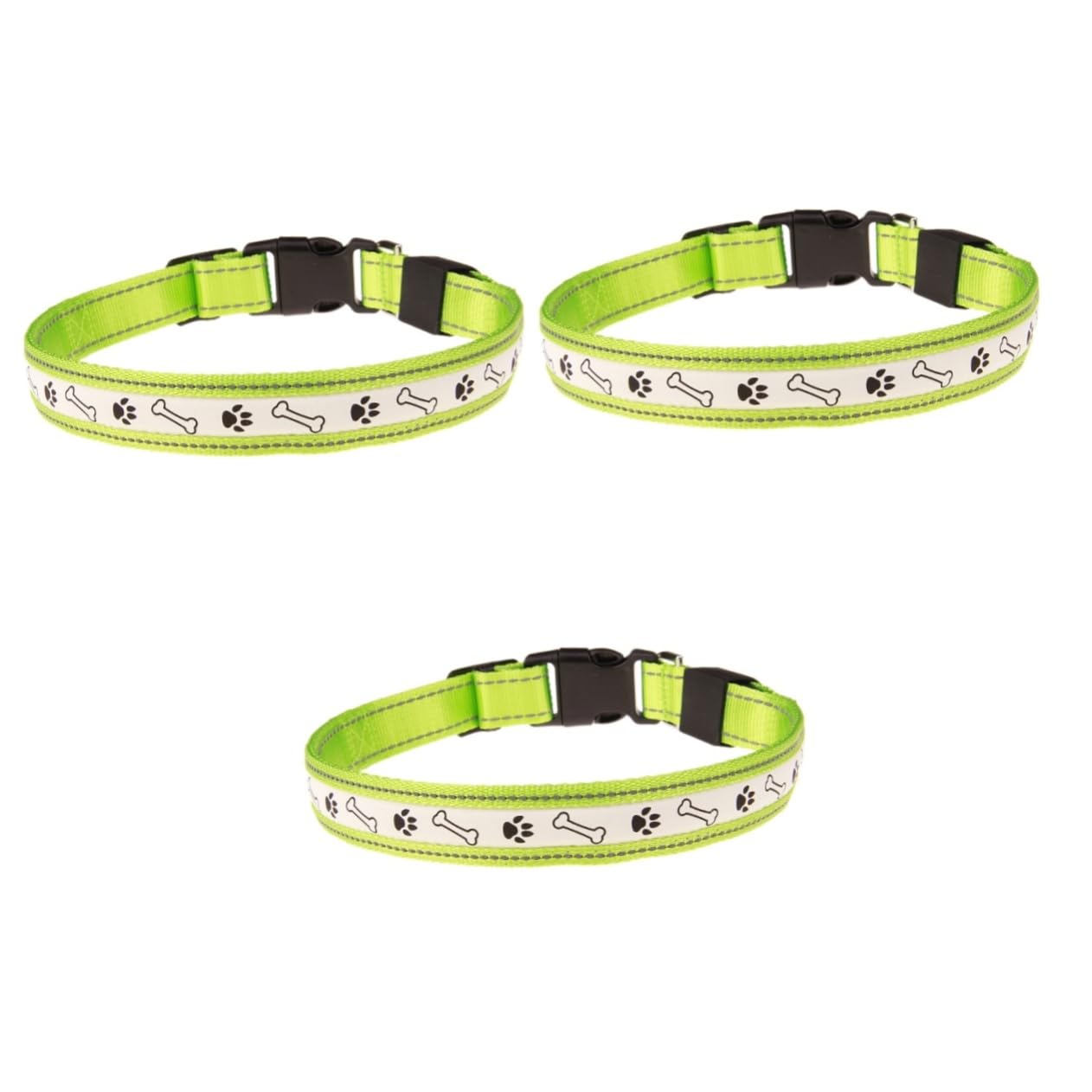 YARNOW 3 Pz collare lampeggiante per animali domestici Collare USB ricaricabile LED regolabile collana luminoso collane colletto illuminato per cani portato osso
