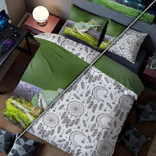 Housse de couette confortable avec fermeture éclair cachée pour lit 2p - 4