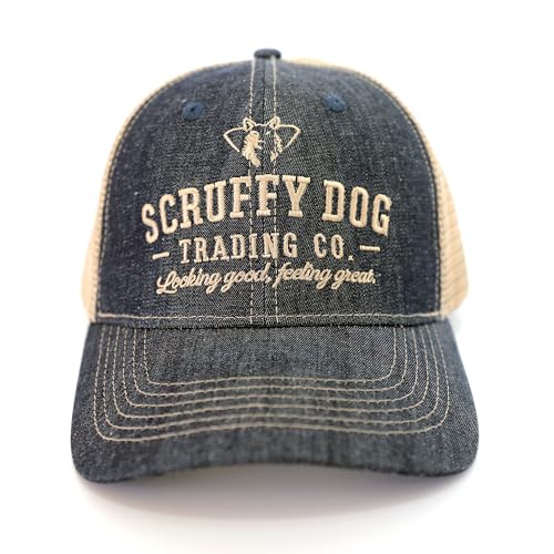 Image of SCRUFFY DOG Premium Adjustable Trucker Hats for Men and Women - Vintage Snapback Trucker Hat for Hikers and Bikers