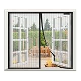 Zanzariera Magnetica per Finestra 60x90 cm, Varie Taglie Zanzariera Tenda Magnetica, Maglia Fine, Facile Da Installare per Tutti Terrazza Porte e Finestre, Nero