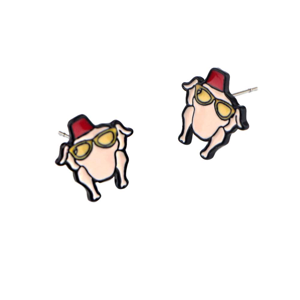 HYTAIBB Anime Cartoon friends Stud Earrings
