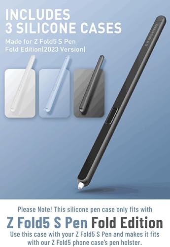 Miniatura 2 de i-Blason Cosmo - Funda para Samsung Galaxy Z Fold 5 con soporte para bolígrafo, protector de pantalla integrado, protección de bisagra, 3 fundas de