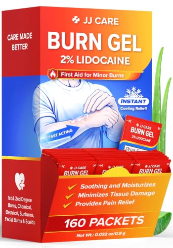 Burn Gel Packet with Lidocaine and Aloe Vera 160-Pack