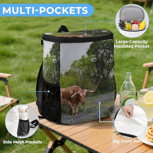 Sac à dos isotherme en polyester sergé robuste avec sangles rembourrées - 7