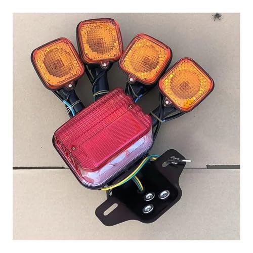 Feu arrière de moto pour CG125 CG150 CG250 et DY125 avec clignotant intégré