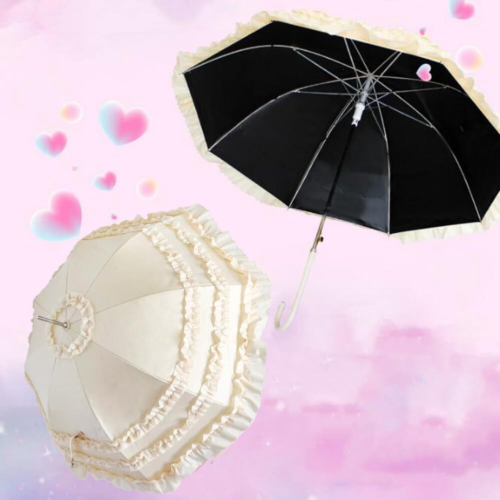 Uposao Parasol damski odporny na słońce, koronkowy kwiat pagoda, koronkowy parasol księżniczki z falbankami na wesela, pokazy podróży, imprezy kostiumowe