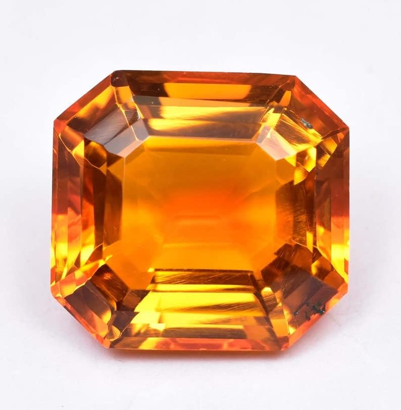 31.70 Ct Excellent + Flawless Bi-Color Yellow-Orange Sphalerite Loose Radiant Gemstone GIT Certified + High-End Glamorous Breathtaking Gem