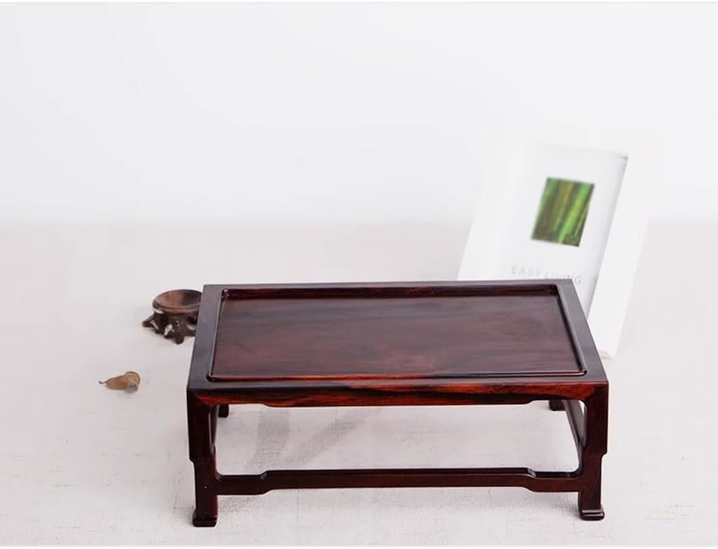 Bonsai Pedestal Vase Pedestal Stands Solid Wood Jade Ornament Base Rectangular Flowerpot Base Chinese Buddha Statue Base Teapot Tea Cup Holder Planter Stand Plant Holder