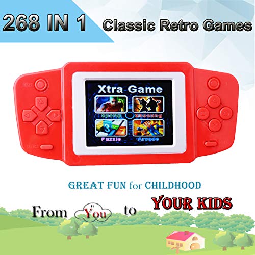 Beico Handheld Games for Kids Built in 218 Classic Retro Video Games 2.5" Screen Portable Arcade Gaming Player System for Boys Girls Birthday (Red) - Thumbnail 5