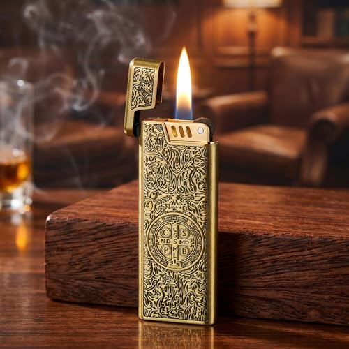 Encendedor Vintage Ultra Delgado Recargable de Butano miniatura 6