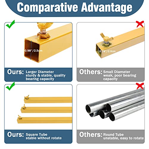 Fomcet 8Ft X 8Ft Backdrop Stand Heavy Duty With Base, Gold Portable Adjustable Pipe And Drape Backdrop Stand Kit, Square Metal Arch Party Frame For Wedding Birthday Parties Banquet Decorations #TOP2