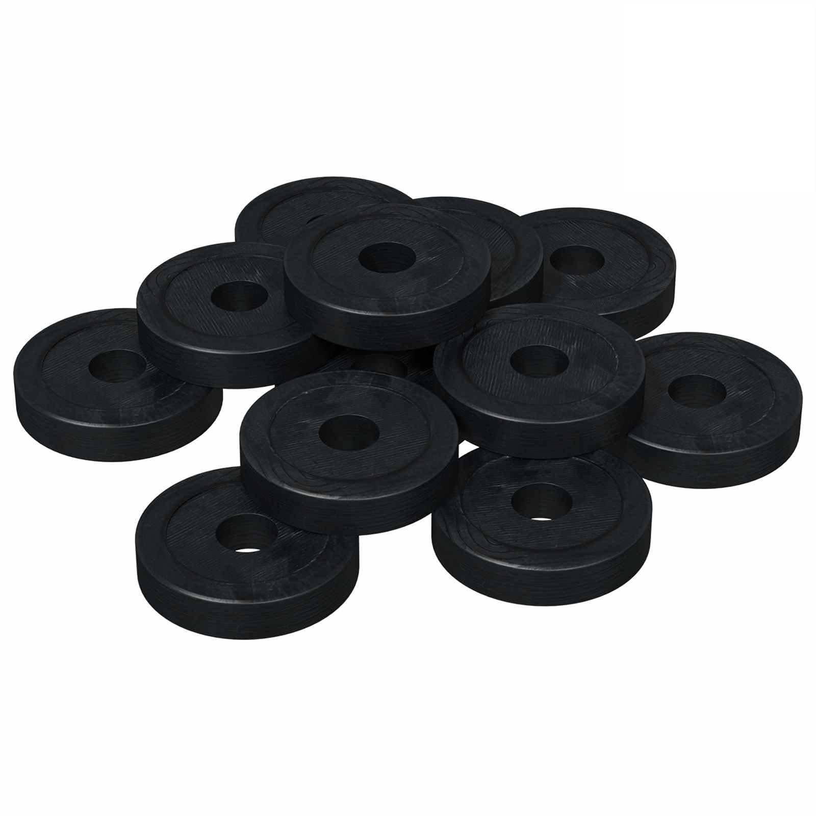 vidaXL adecuado para arandelas planas 36000 uds. Negro ∅15 x 3 mm
