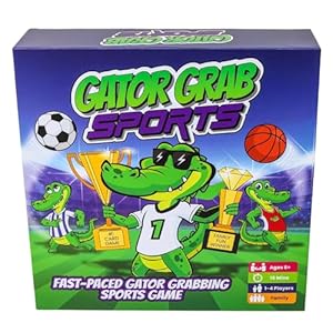 Gator Grab Sports Card Game (Mom’s Choice Award Winner) | Perfect for Children & Adults who Love Board Games, Card Game & Educational Toys | Fast-Paced Family Game Night Fun -Ages 6 & up, Easy to Play