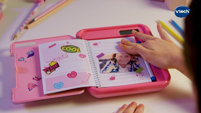 VTech - KidiSecrets 365 Mi Diario de audios Secretos, Color Negro, Guarda 365 Notas de Voz, Código Secreto, Personalizable, Incluye Cuaderno y rotulador, Regalo niños 5 año, Versión ESP