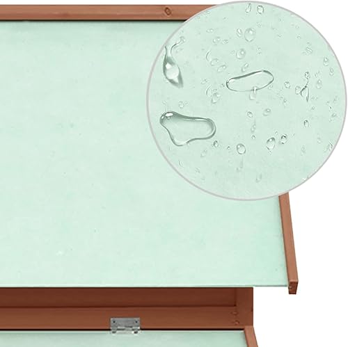 Miniatura 6 de Tidyard Jaula de madera para gallinero con bandeja extraíble y caja nido, gallinero para aves de corral, casa de animales para jardín, patio