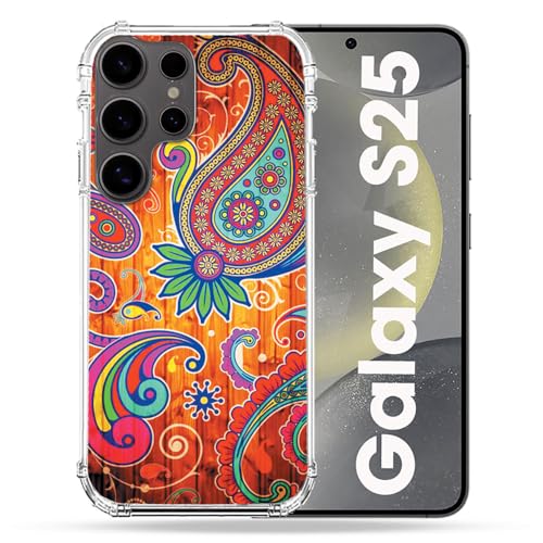 Coque Samsung S25 Cokitec antichoc et fleur psychédélique