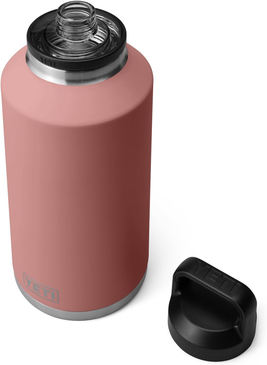 YETI Rambler 64 oz Bottle, Vacuum Insulated, Leakproof, Stainless Steel with Chug Cap, Sandstone Pink