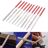 Mini limas de diamante, diámetro del vástago: 3 mm; longitud: 140 mm; los archivos pequeños son perfectos para aplicaciones pequeñas y delicadas