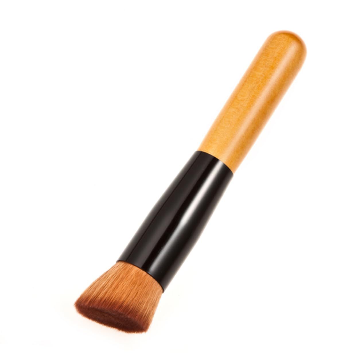 Didiseaon Foundation Brush Face Makeup Brush Beauty Tool Wood Aluminum Face Application under Eye Blending Random Color