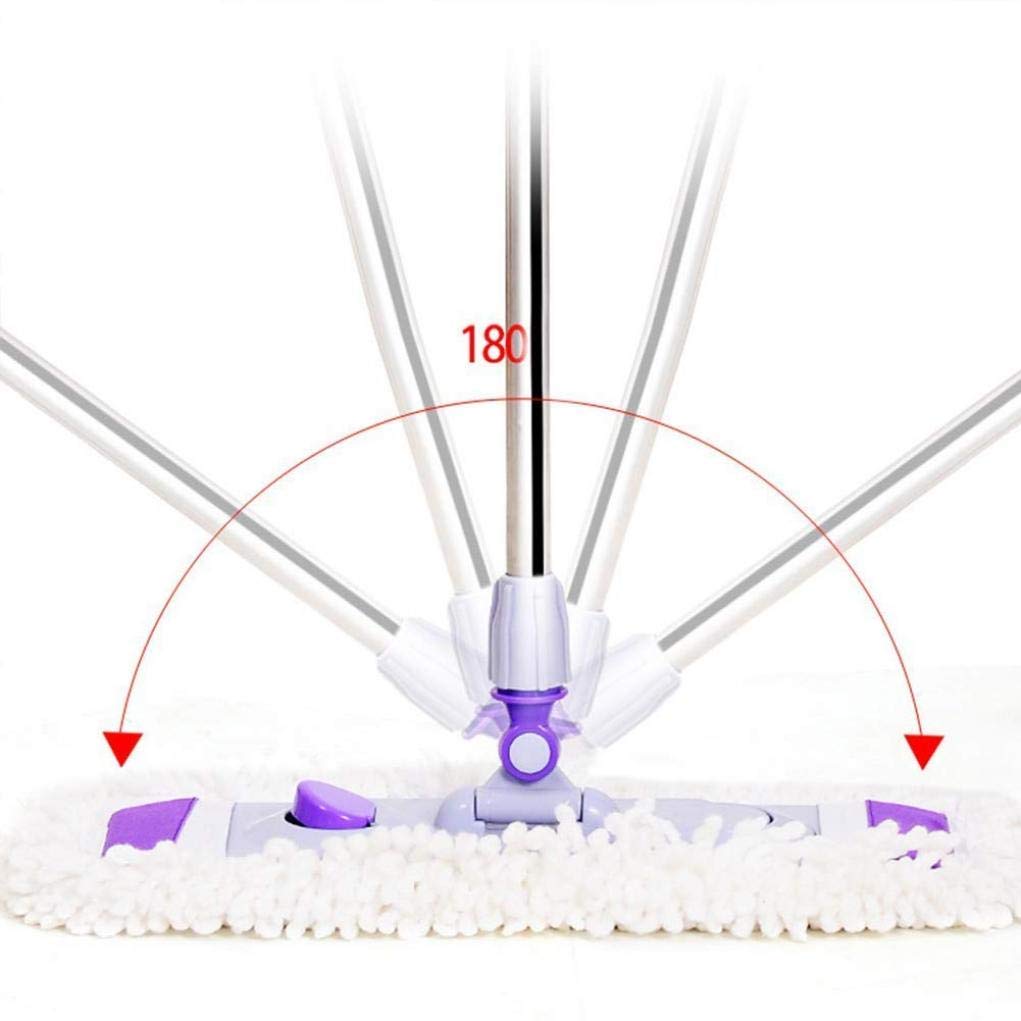 Kit de Limpieza de Suelos, fregona Extensible con toallitas Planas Reutilizables para Limpieza en seco y húmedo de Todo Tipo de Suelos Vision