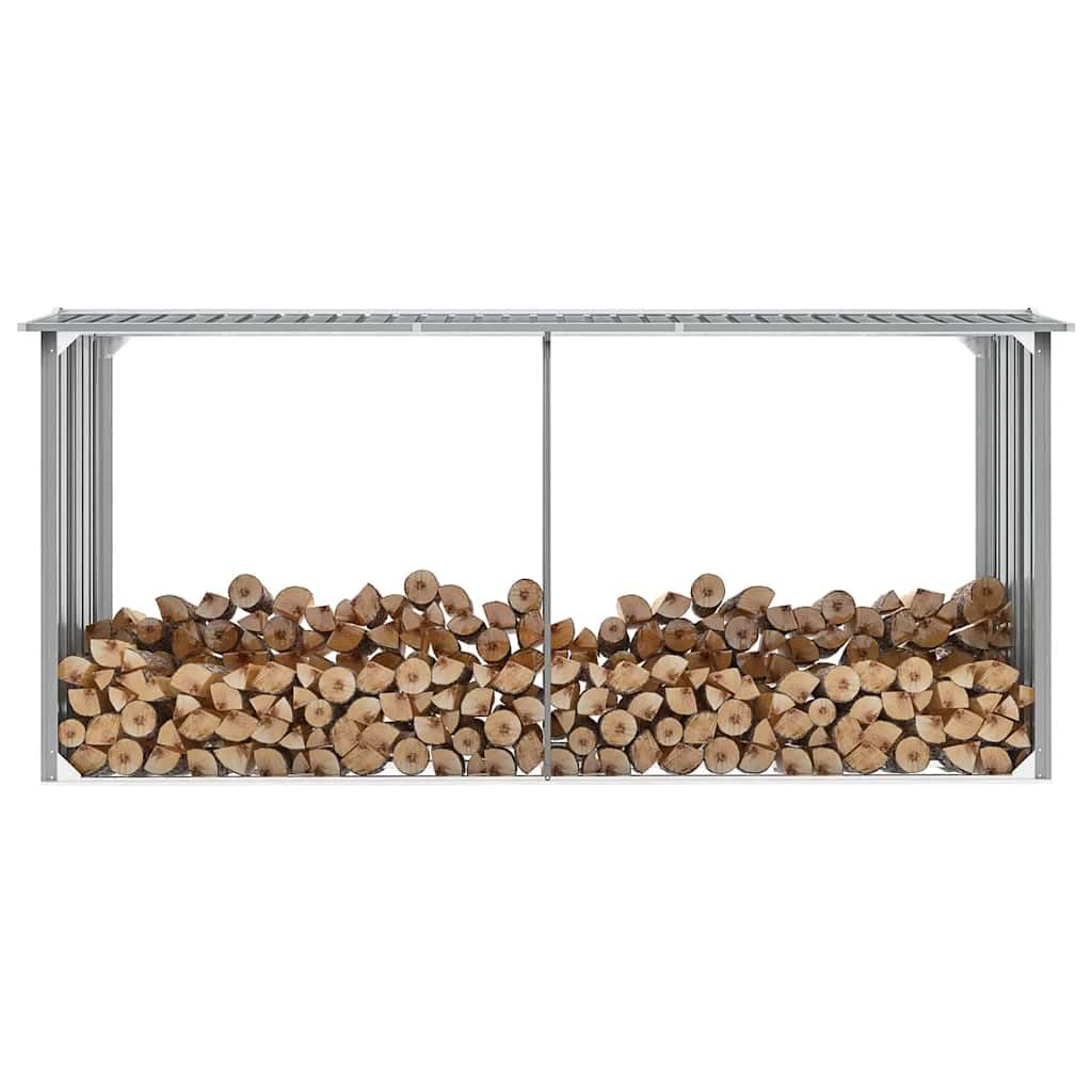 Abri de Stockage de Bois 330x92x153 cm Gris Intérieur Extérieur