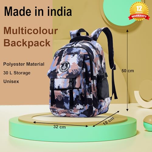 Image of Tinytot 30 Litre Waterproof School Backpack Bags for Women - Large 19 Inch Laptop Bag for Boys &Girls 12+ Years, College Bag for Girls and Boys, Men, Women - Ideal for Office, Travel, School, College