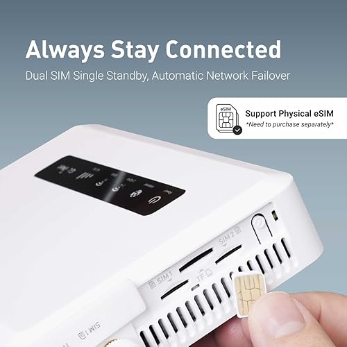 Miniatura 3 de GL.iNet GL-X3000 (Spitz AX) Puerta de enlace celular Router 5G para casa y RV, Wi-Fi 6, antenas desmontables, Dual-SIM, Certificado de dispositivo