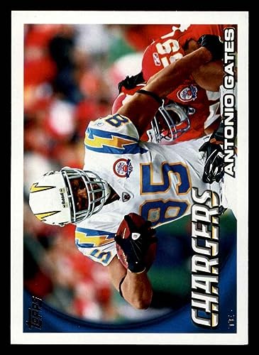 2010 Topps #380 Antonio Gates San Diego Chargers (Football Card) NM/MT Chargers Kent St