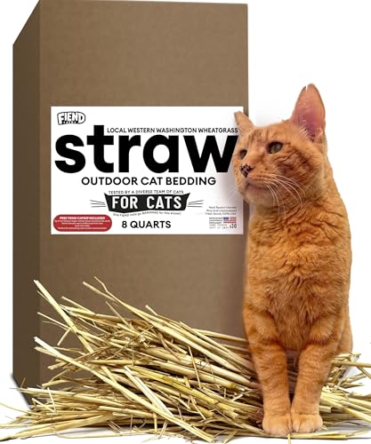 Wheat Straw for Cat Shelter Bedding – 8 Quarts of