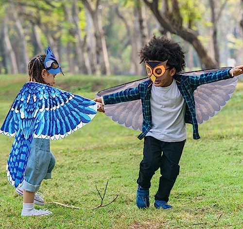 D.Q.Z Bird-Wings-Owl-Costume for Kids with Mask, Dress Up Clothes for Boys Girls Eagle Role Play Hallowen Party