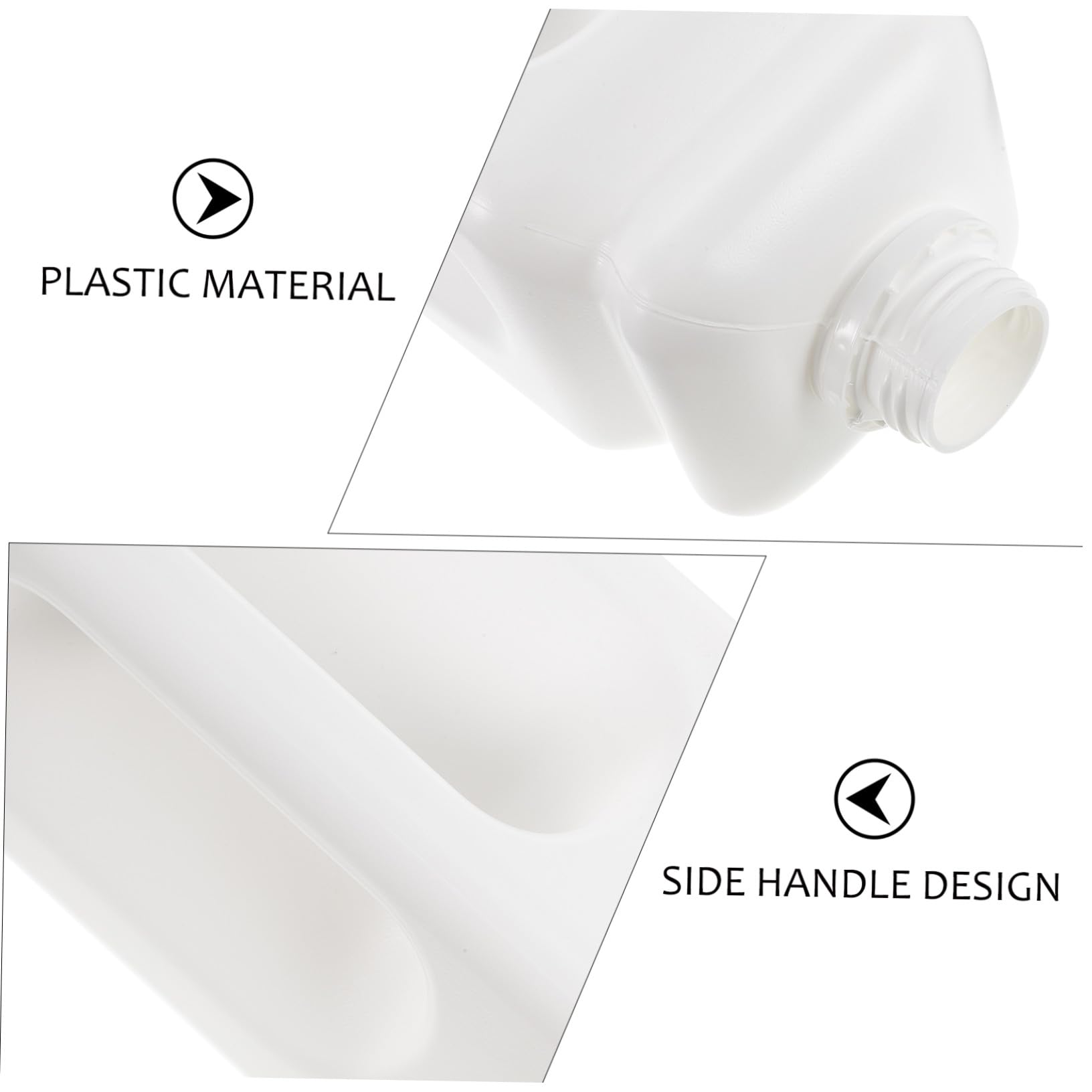 Ipetboom Contenitore Plastico Bianco 2, 5l, 2 Pezzi, Chiusura Ermetica