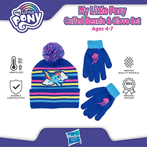 Hasbro girls Winter Hat, Kids Gloves and Scarf, My Little Pony Baby Beanie for Ages 4-74