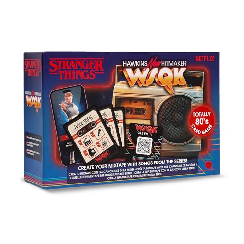 IMC TOYS GLOBAL Stranger Things Hawkins HITMAKER Juegos de Cartas Juego De Cartas Inspirado En La Serie De Stranger Things: Escanea, Adivina, Completa Tu Mixtape... ¡Y GANA La Partida!