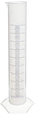 Vitlab Polypropylene Graduated Cylinder, Class B, Blue Scale, 50mL Capacity, 28mm OD x 199mm H Pack of 12