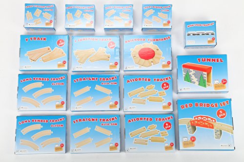 point-kids Holzeisenbahn Spielzeugeisenbahn Gleis Zug Set 59 Teile – Bild 7
