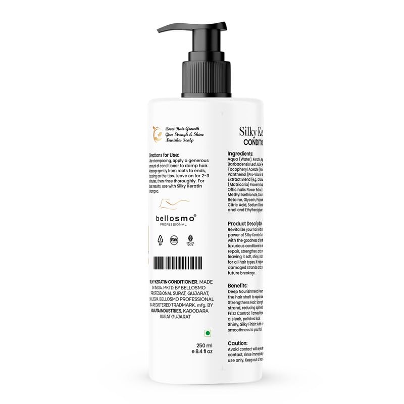 Image of Silky Keratin Conditioner with Natural Extracts Gentle Hair Moisturizing for Smooth Soft Hair Suitable for Daily Hair Care-250 ML