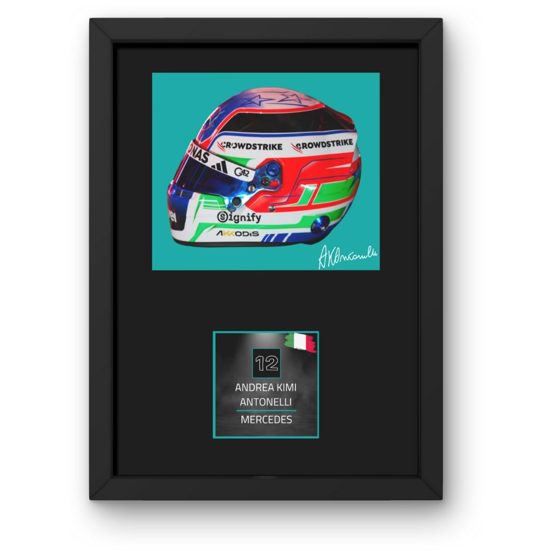 Lap Legends Kimi Antonelli 2025 - Espositore incorniciato con firma digitale riprodotta (grassetto)